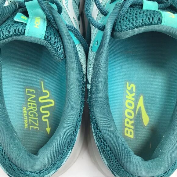 Brooks Launch 6 Teal White Lace Up Athletic Running Shoes - Picture 8 of 16